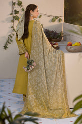 LUXURY EMBROIDERED DHANAK WOOL 3 PIECE LAAM BRAND 4616 YSN